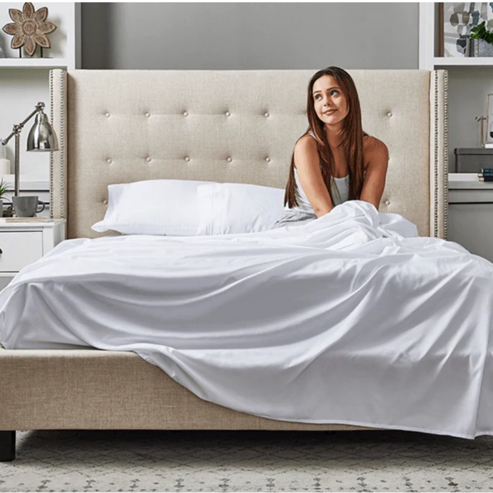 Cosy House Bed Sheets 1500 Series Queen Silver New